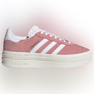 adidas Gazelle Pink and White Sneakers